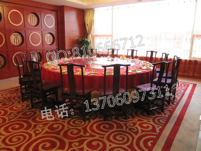 酒店餐廳古典家具圓形餐桌